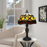 10 Inch Tiffany Style Handmade Stained Glass Table Lamp Multicolor